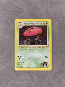 Pokemon TCG Erika's Vileplume 5/132 Holo Rare Unlimited WOTC Gym Heroes - LP - Image 1