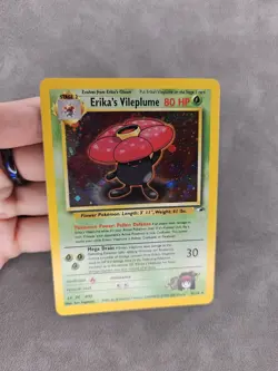 Pokemon TCG Erika's Vileplume 5/132 Holo Rare Unlimited WOTC Gym Heroes - LP - Image 2