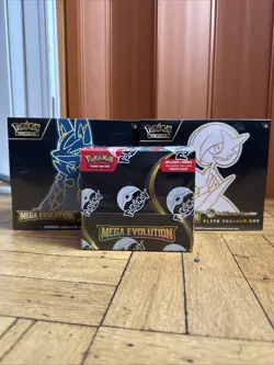 Pokemon TCG Mega Evolution Enhanced Booster Box, BOTH Pokemon Center ETB, +Guard - Image 1