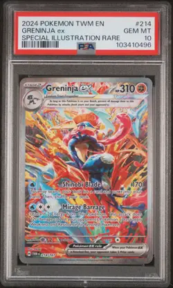 2024 POKEMON TWM EN-TWILIGHT MASQUERADE #214 GRENINJA EX PSA 10 - Image 1