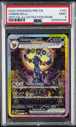 2025 POKEMON PRE EN-PRISMATIC EVOLUTIONS #161 UMBREON EX PSA 9 - Image 1