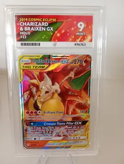 Pokemon Charizard & BRAIXEN GX 22/236 Full Art - Cosmic Eclipse ACE 9 mint - Image 1