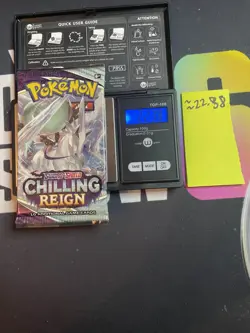 22.38g VERY HEAVY Chilling Reign Pokemon Sealed Booster Pack New - Image 1
