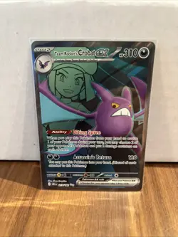 Pokemon Team Rockets Crobat EX 217/182 Ultra Rare Full Art Near Mint Condition - Image 2