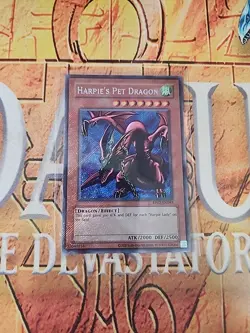 Harpie's Pet Dragon Ink Bleed/back Print Dots RP02-EN093 Secret Rare NM Yugioh - Image 1