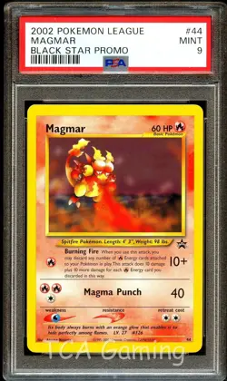 PSA 9 MINT Magmar # 44 WOTC Black Star Promo Pokemon Card - Image 1