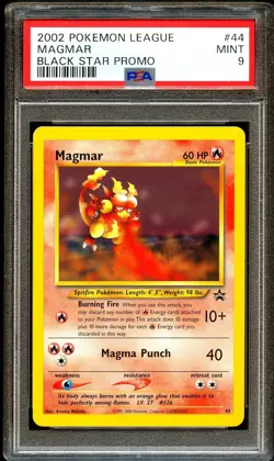PSA 9 MINT Magmar # 44 WOTC Black Star Promo Pokemon Card - Image 2