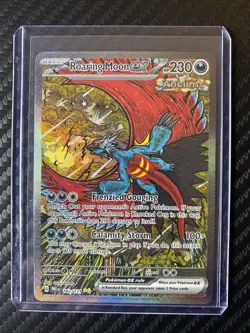 Pokemon TCG Prismatic Evolutions Roaring Moon EX Card 162/131 Sir - Image 1
