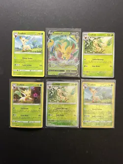 6 Leafeon V Pokemon Card Collection BSP Holo Ultra Rare Cosmos SWSH SV PTCG - Image 1
