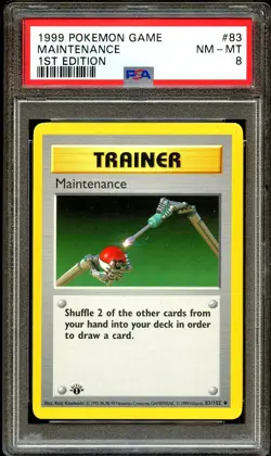 PSA 8 NM-MINT Maintenance 83/102 1st Edition Base Set Pokemon Card - Image 2