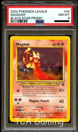 PSA 8 NM-MINT Magmar # 44 WOTC Black Star Promo Pokemon Card - Image 1