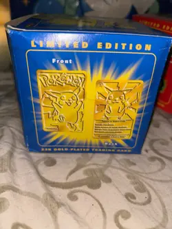 Pokemon PIKACHU 23K Gold Plated Trading Card 1999 Limited Edition w/Original COA - Image 3