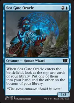 Sea Gate Oracle ~ Near Mint Commander 2014 MTG Magic UltimateMTG Blue Card - Image 1