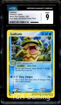 CGC 9 MINT Ludicolo 020 COSMOS HOLO Black Star PROMO Pokemon Card - Image 1