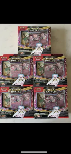 Lot of 5 Mega Battle Deck Mega Diancie EX Pokemon TCG Card Evolution Promo Star - Image 1