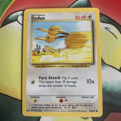 Pokemon TCG Doduo Original Base Set 48/102 Common card 1999 WOTC - Image 1