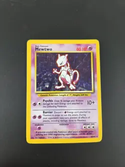 Mewtwo 10/102 Pokemon Card Holo WOTC Original Base Set - LP/Good Condition - Image 1