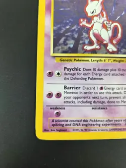 Mewtwo 10/102 Pokemon Card Holo WOTC Original Base Set - LP/Good Condition - Image 5