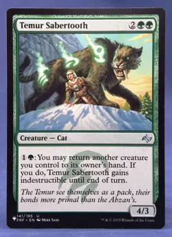 Temur Sabertooth - MTG - The List - Excellent NM - Image 1