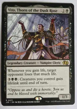 Vito, Thorn of the Dusk Rose Anime J25 Foundations Jumpstart MTG Vampire Cleric - Image 1