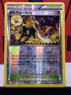 ALL-NIGHT PARTY 96/122 REVERSE HOLO POKEMON BREAKPOINT UMBREON NM/VLP - Image 3