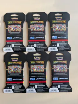 6x Pokemon Trading Card Game TCG Mega Evolution Sleeved Booster Pack Random NEW - Image 2