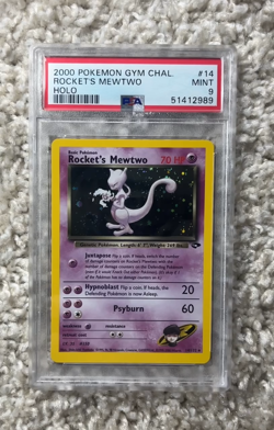 Team Rocket’s Mewtwo PSA 9 Pokemon WOTC 2000 Gym Challenge 14/132 Swirl Low POP - Image 2