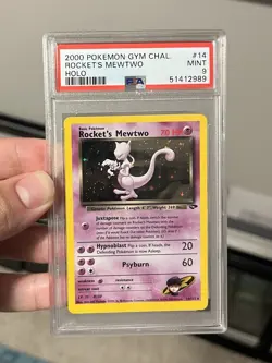 Team Rocket’s Mewtwo PSA 9 Pokemon WOTC 2000 Gym Challenge 14/132 Swirl Low POP - Image 4