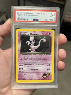 Team Rocket’s Mewtwo PSA 9 Pokemon WOTC 2000 Gym Challenge 14/132 Swirl Low POP - Image 5