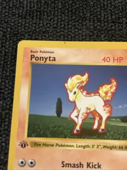 1st Edition Ponyta Base Set (Shadowless) Pokemon Card TCG 060/102 - Image 2