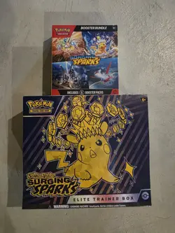 Pokemon TCG Surging Sparks Elite Trainer Box & Booster Bundle *Factory Sealed* - Image 1