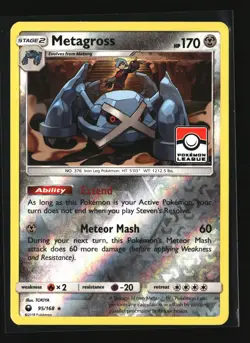 Pokemon METAGROSS 95/168 Reverse Holo League Promo (SM Celestial Storm) LP/Light - Image 1