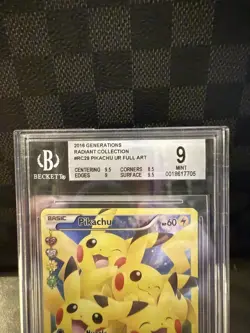 2016 Pokemon XY Pikachu Full Art RC29 Generations Radiant Collection BGS 9 - Image 2