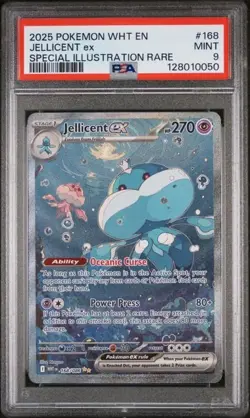 Pokemon PSA 9 Jellicent EX Special Illustration Rare White Flare 168/086 2025 - Image 1