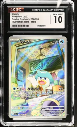 QUAXLY Paldea Evolved Illustration Rare #206 CGC 10 Pokemon [Nostalgium] - Image 1