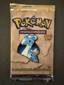 Original Pokemon Fossil Booster Pack 1999 - Lapras - 1st Edition. Heavy pack! - Image 1