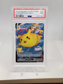 2021 Pokemon Celebrations 007 Full Art/Flying Pikachu Vmax PSA 9 - Image 1