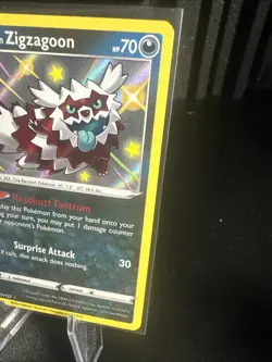 Galarian Zigzagoon SV078/SV122 Shining Fates Shiny Holo Rare Pokemon TCG NM 2021 - Image 3
