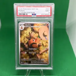2025 POKEMON WHT EN-WHITE FLARE ILLUSTRATION RARE #097 PIGNITE PSA 9 - Image 1