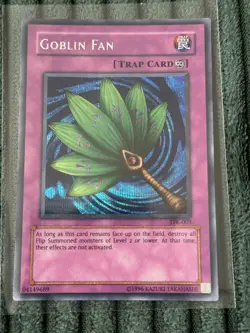 Yugioh Goblin Fan TFK-003 Parallel Secret Rare - Image 1