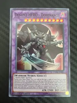 Yugioh Destiny HERO - Dominance DANE-EN031 Super Rare 1st Ed DMG - Image 1