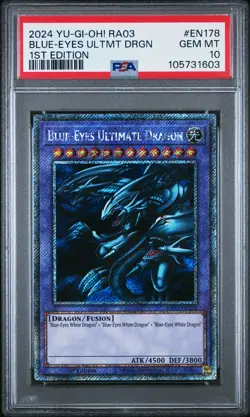 2024 YU-GI-OH! RA03-QUARTER CENTURY BONANZA BLUE-EYES ULTIMATE DRAGON PSA 10 - Image 1