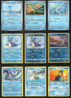 Pokemon TCG 9x Lapras Lot Platinum Next Destinies Mixed Collection Set Cards - Image 1