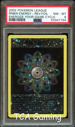 PSA 8 NM-MINT Rainbow Energy REVERSE HOLO League WOTC PROMO Pokemon Card - Image 1