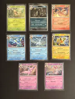 Pokemon Prismatic Evolutions Costco Mini Tins Cosmo Promo Cards (8 Cards Total) - Image 1