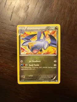 Pokemon Garchomp Card Rare Holo 140 HP Jet Headbutt Sand Tomb 91/124 - Image 1