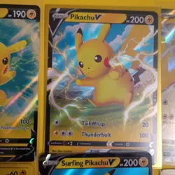 Big Pikachu Lot Collection x28 cards pokemon v Vmax Ex flying surfing ⚡ - Image 3