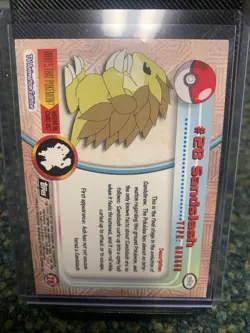 Pokemon HOLO 1999 Topps Card : Sandslash # 28 - TV Animation Collector’s Edition - Image 2