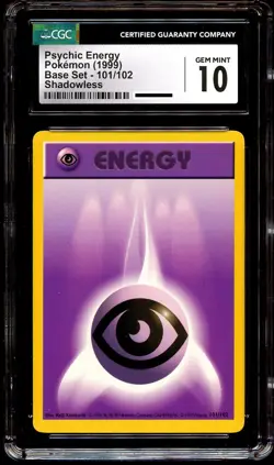 CGC 10 GEM MINT Psychic Energy 101/102 Base Set SHADOWLESS Pokemon Card - Image 2