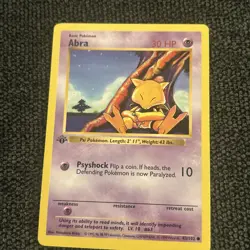 ABRA Pokemon Card - WOTC - 1st Edition - Base Set - Shadowless - 43/102 - Image 1